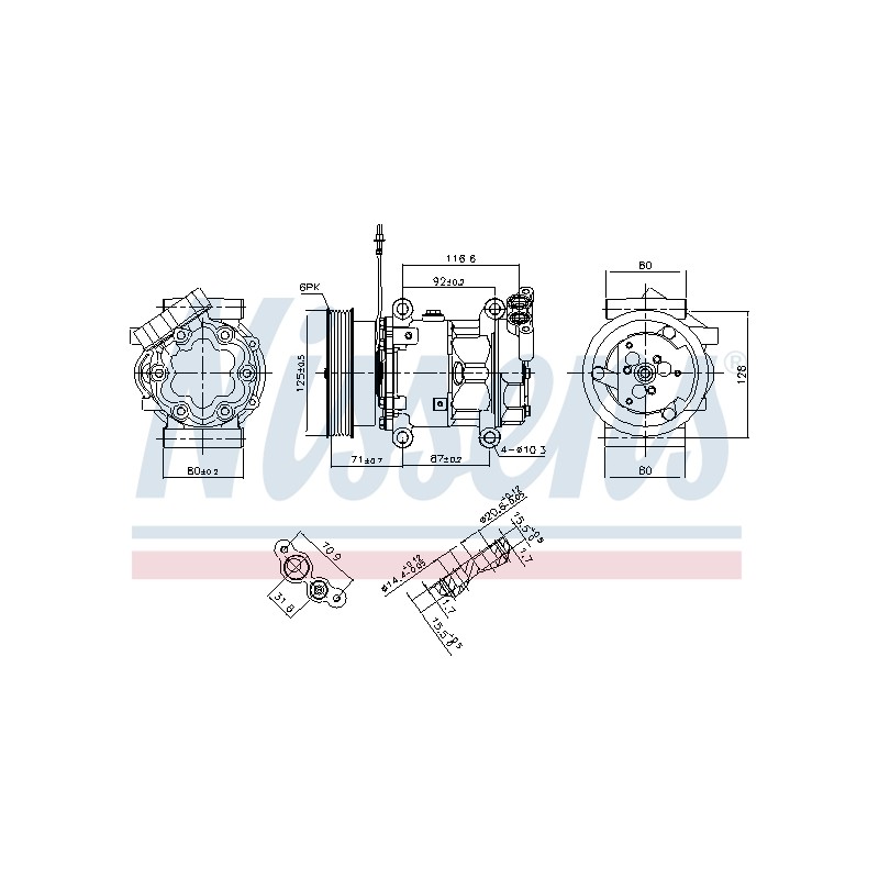 Compresseur De Clim Pour Renault Dacia Logan Express Nissan Kubistar 8800315744