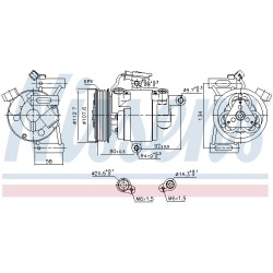 Compresseur De Clim Pour Peugeot Toyota Aygo Citroën 88310YV010 B000776180