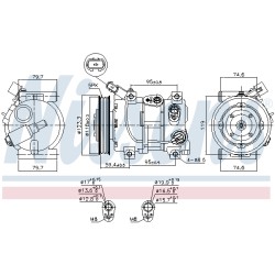 Compresseur De Clim Pour Kia RIO III 977011W100 977011W110
