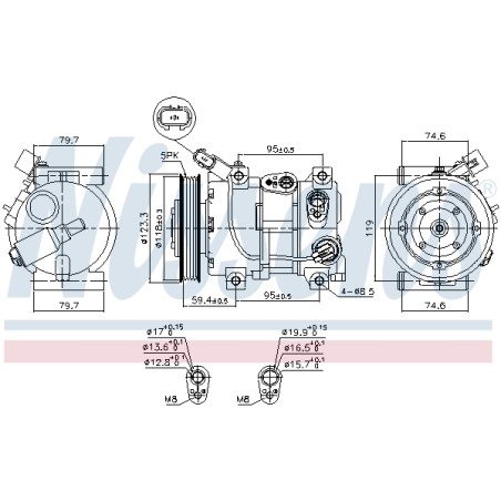 Compresseur De Clim Pour Kia RIO III 977011W100 977011W110