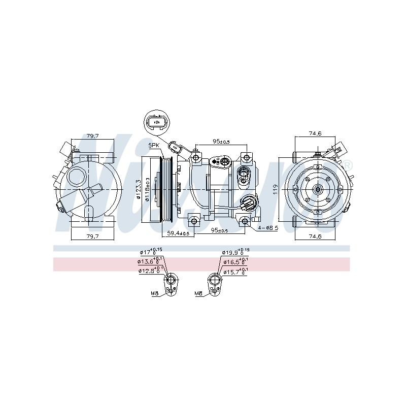 Compresseur De Clim Pour Kia RIO III 977011W100 977011W110