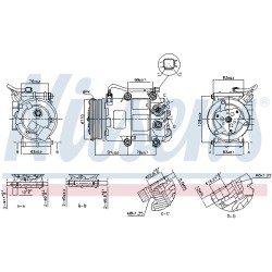 Compresseur De Clim Pour Ford B-Max Ecosport Fiesta VI Focus III AV1119D629BB