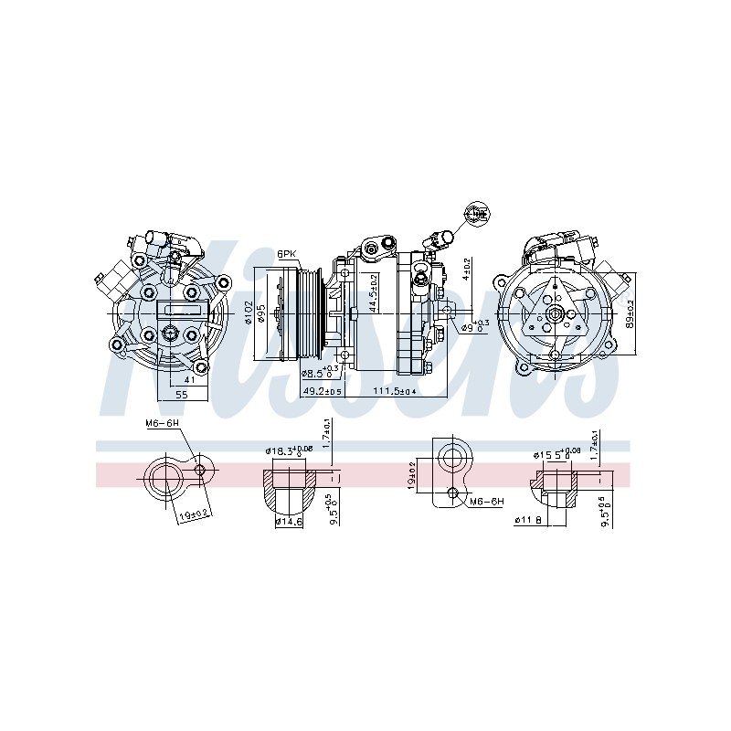 Compresseur De Clim Pour Peugeot Citroën Mitsubishi 648784 1607966980 7813A330