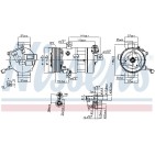 Compresseur De Clim Pour Fiat 500L Bravo II Tipo Lancia Delta III