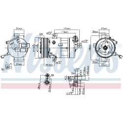 Compresseur De Clim Pour Fiat 500L Bravo II Tipo Lancia Delta III