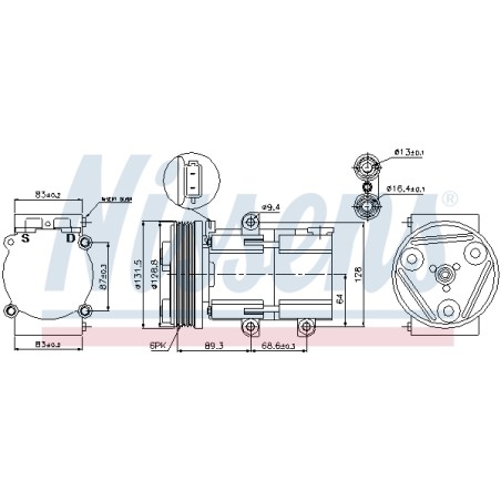 Compresseur De Clim Pour Ford Cougar Mondeo I II III Transit Jaguar X-Type