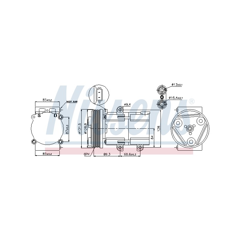 Compresseur De Clim Pour Ford Cougar Mondeo I II III Transit Jaguar X-Type