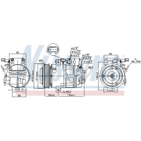 Compresseur De Clim Pour Hyundai Grand Santa Fé III III/SUV 977012W000