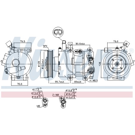 Compresseur De Clim Pour Hyundai Accent IV Kia RIO III 977011R300