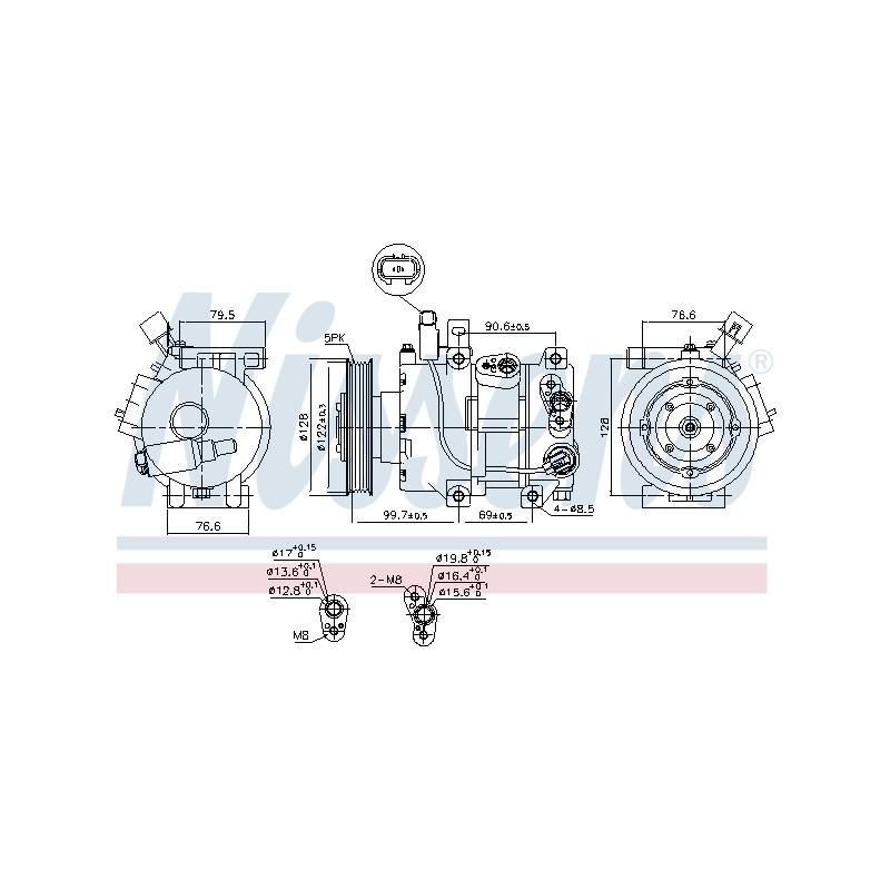Compresseur De Clim Pour Hyundai Accent IV Kia RIO III 977011R300