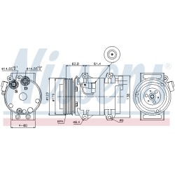 Compresseur De Clim Pour Volvo S60 I S80 V70 II XC70 Cross Country XC90 36000328
