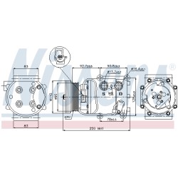 Compresseur De Clim Pour Ford Cougar Fiesta IV V Focus Tourneo Transit Mazda 2