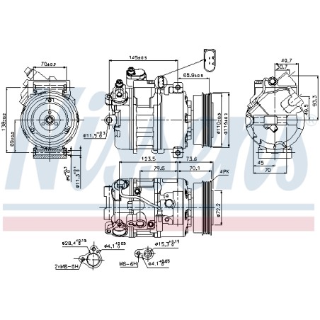 Compresseur De Clim Pour Audi A4 8E0260805T