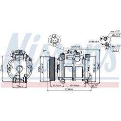 Compresseur De Clim Pour Chrysler Grand Voyager IV 05005420AF 05005420AFA