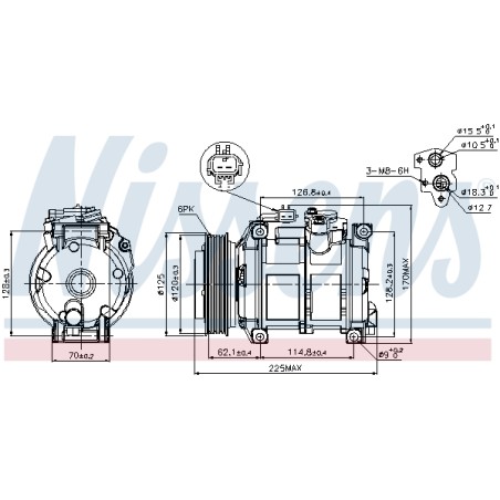 Compresseur De Clim Pour Chrysler Grand Voyager IV 05005420AF 05005420AFA