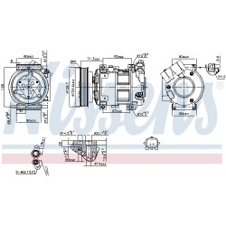 Compresseur De Clim Pour Nissan Qashqai +2 I Van 2763000Q3J 926009865R