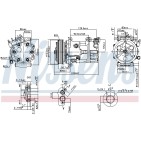 Compresseur De Clim Pour Peugeot Citroën DS 9684960280 6453QJ 1607424980 6453QK