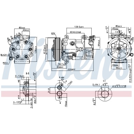 Compresseur De Clim Pour Peugeot Citroën DS 9684960280 6453QJ 1607424980 6453QK