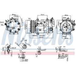Compresseur De Clim Pour Peugeot 307 308 508 I 3008 5008 Partner Citroën