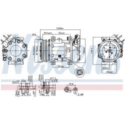 Compresseur De Clim Pour Peugeot Fiat Alfa Romeo Toyota 648725 71789360 648726