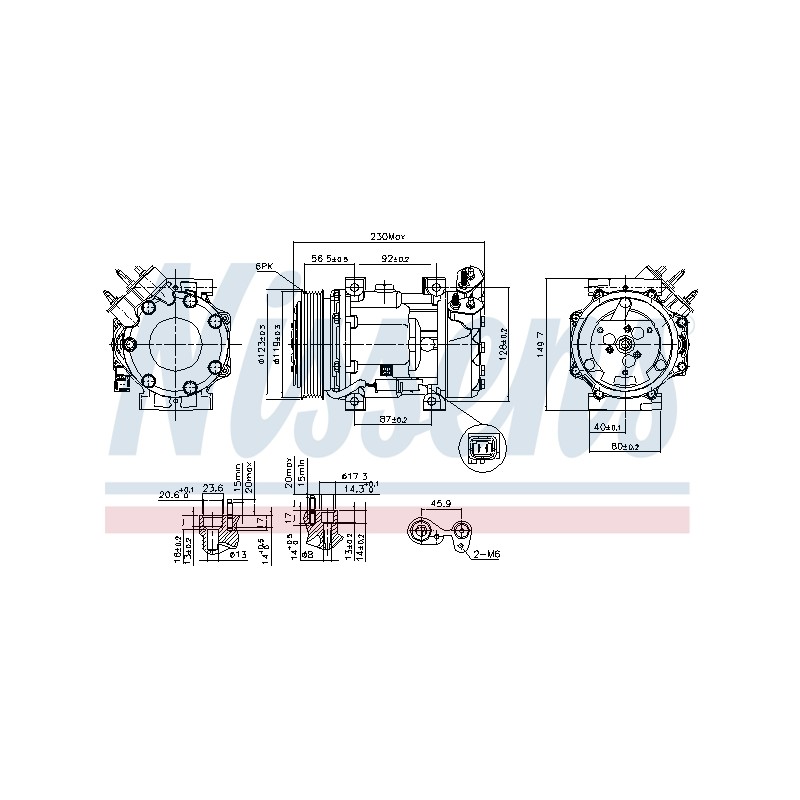 Compresseur De Clim Pour Peugeot Fiat Alfa Romeo Toyota 648725 71789360 648726