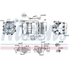 Compresseur De Clim Pour VW Audi Seat Ford 1J0.820.803K 1J0820803 1J0820803A