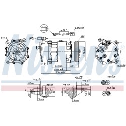 Compresseur De Clim Pour VW Audi Seat Ford 1J0.820.803K 1J0820803 1J0820803A