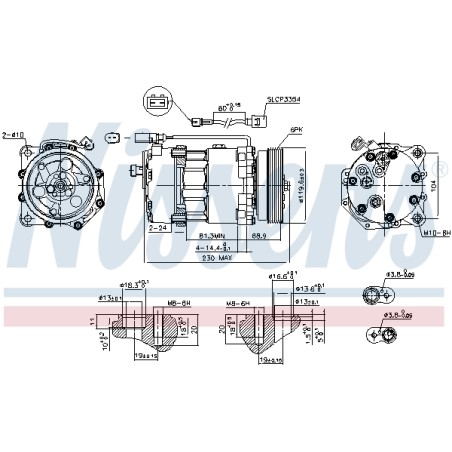 Compresseur De Clim Pour VW Audi Seat Ford 1J0.820.803K 1J0820803 1J0820803A