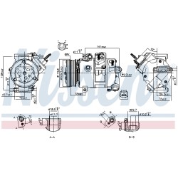 Compresseur De Clim Pour Ford Galaxy Mondeo V S-Max Tourneo Transit Ford USA