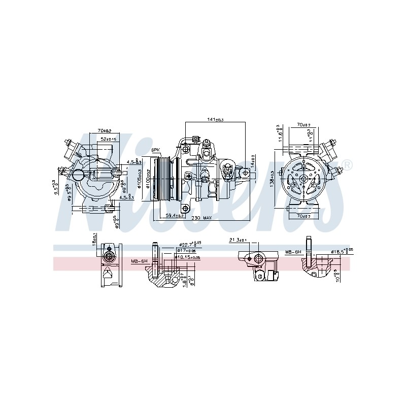 Compresseur De Clim Pour Ford Ecosport Fiesta VII KA Puma Tourneo 2112668