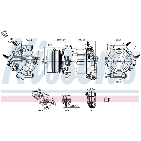 Compresseur De Clim Pour Ford Transit GK3119D629CD GK3119D629CE KK3119D629CA