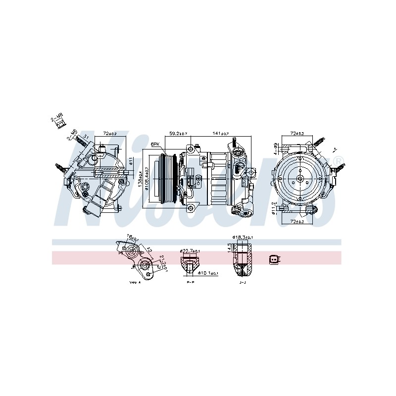 Compresseur De Clim Pour Ford Transit GK3119D629CD GK3119D629CE KK3119D629CA