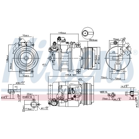 Compresseur De Clim Pour BMW Série 3 E46 X3 64526915388 64526916232 64526936883