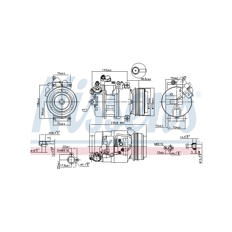 Compresseur De Clim Pour BMW Série 3 E46 X3 64526915388 64526916232 64526936883