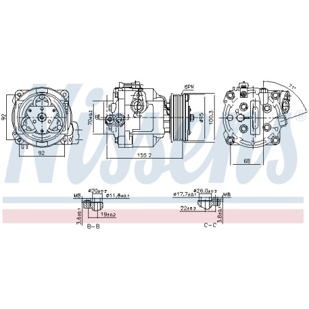 Compresseur De Clim Pour Opel Chevrolet Aveo Vauxhall 95522246 42623011 95522251