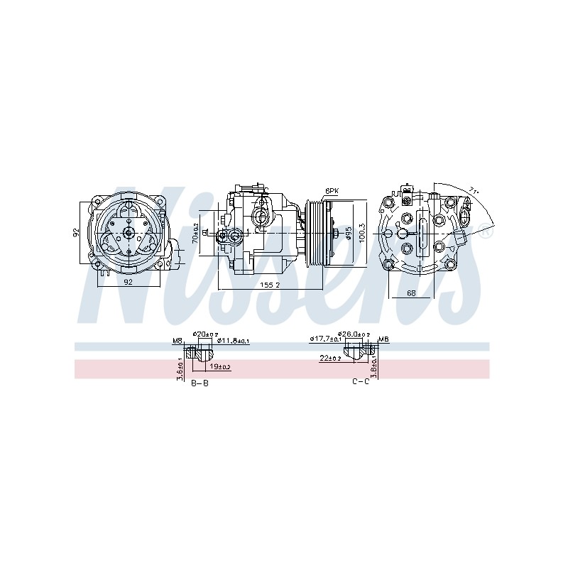 Compresseur De Clim Pour Opel Chevrolet Aveo Vauxhall 95522246 42623011 95522251