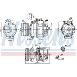 Compresseur De Clim Pour VW Audi Porsche 4E0260805AG 4E0260805G 7L6820803C