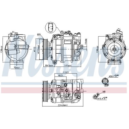 Compresseur De Clim Pour VW Audi Porsche 4E0260805AG 4E0260805G 7L6820803C