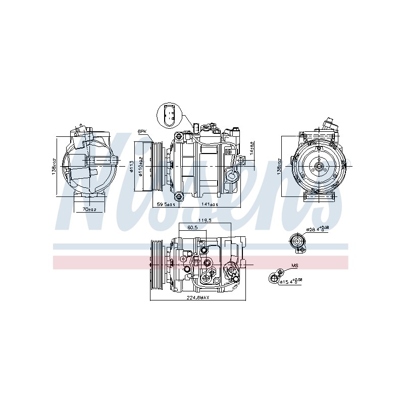 Compresseur De Clim Pour VW Audi Porsche 4E0260805AG 4E0260805G 7L6820803C