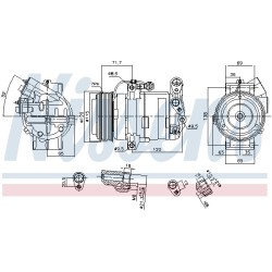 Compresseur De Clim Pour Nissan Pathfinder III 92600ZP80A 92600ZP80B 92600ZT00A