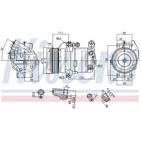 Compresseur De Clim Pour Nissan Pathfinder III 92600ZP80A 92600ZP80B 92600ZT00A