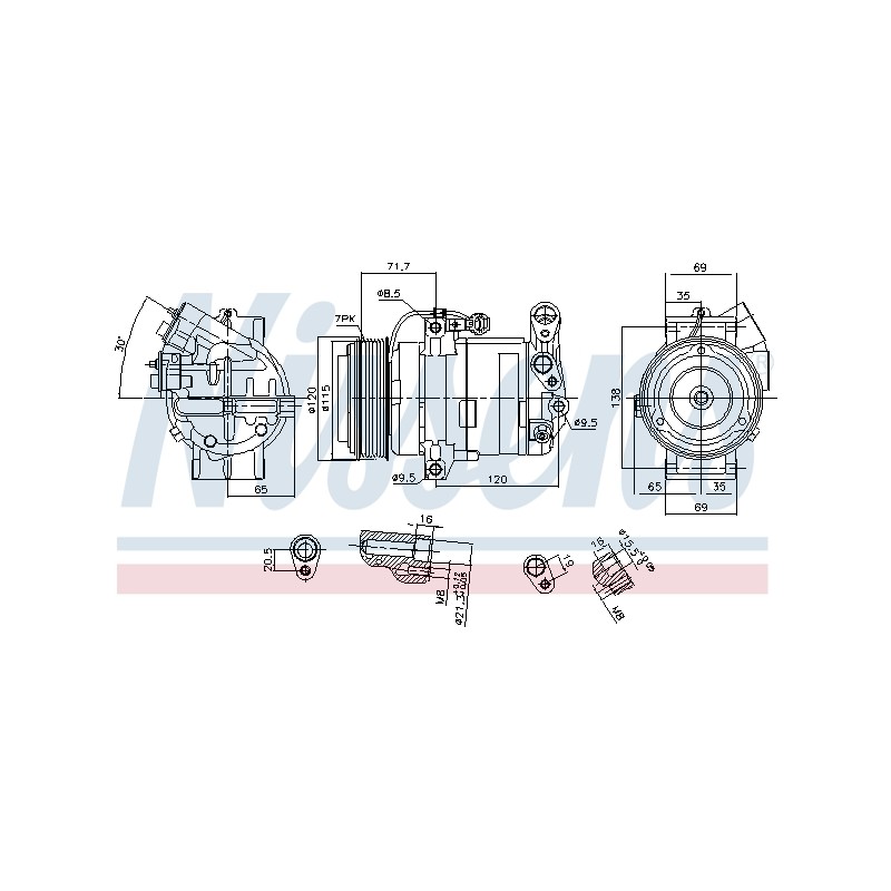 Compresseur De Clim Pour Nissan Pathfinder III 92600ZP80A 92600ZP80B 92600ZT00A