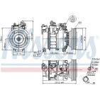 Compresseur De Clim Pour Fiat Alfa Romeo Lancia Kappa 71721731 71721732 71721763
