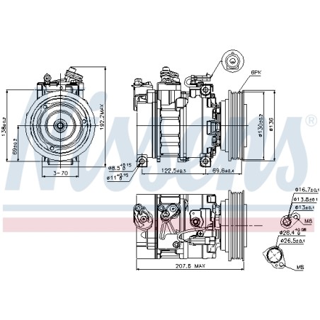 Compresseur De Clim Pour Fiat Alfa Romeo Lancia Kappa 71721731 71721732 71721763