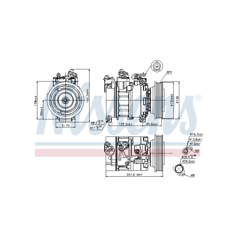 Compresseur De Clim Pour Fiat Alfa Romeo Lancia Kappa 71721731 71721732 71721763