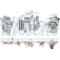 Compresseur De Clim Pour VW Audi Seat Skoda 3Q0816803B 3Q0816803 3Q0816803E