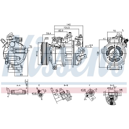 Compresseur De Clim Pour VW Audi Seat Skoda 3Q0816803B 3Q0816803 3Q0816803E
