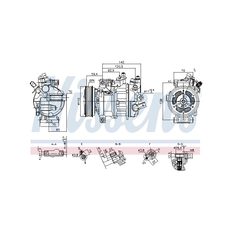 Compresseur De Clim Pour VW Audi Seat Skoda 3Q0816803B 3Q0816803 3Q0816803E