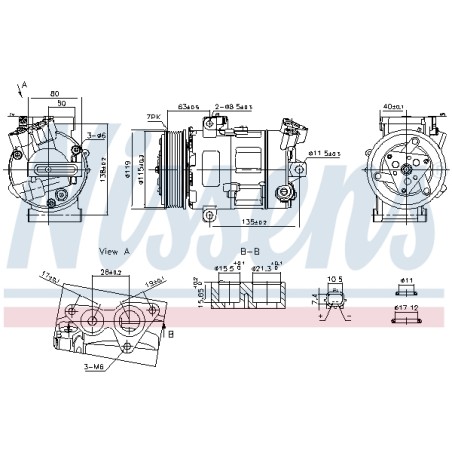 Compresseur De Clim Pour Renault Opel Fiat Nissan 4431984 4407439 9260000Q0B