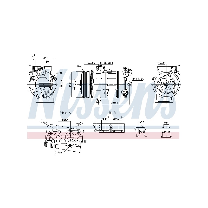 Compresseur De Clim Pour Renault Opel Fiat Nissan 4431984 4407439 9260000Q0B
